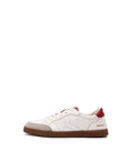 Rare Rabbit Mens Rocco Red Round Toe Low Top Perforated Lace-Up Sneaker Shoes
