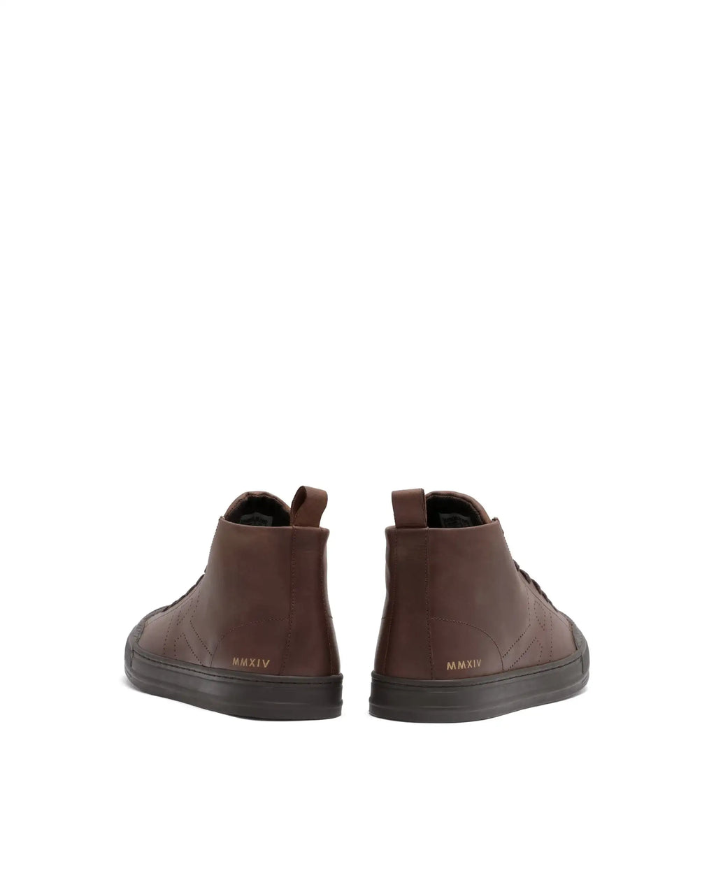 Rare Rabbit Men's Sauroil Hi Pro Brown High Top Lace Up Premium Oil Pull-Up Leather Sneaker