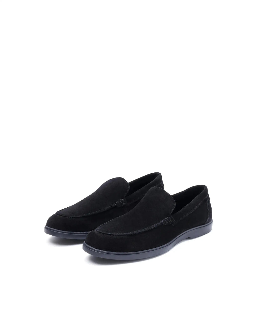 Rare Rabbit Men Velour Black Suede Leather Slip-On Closure Loafer