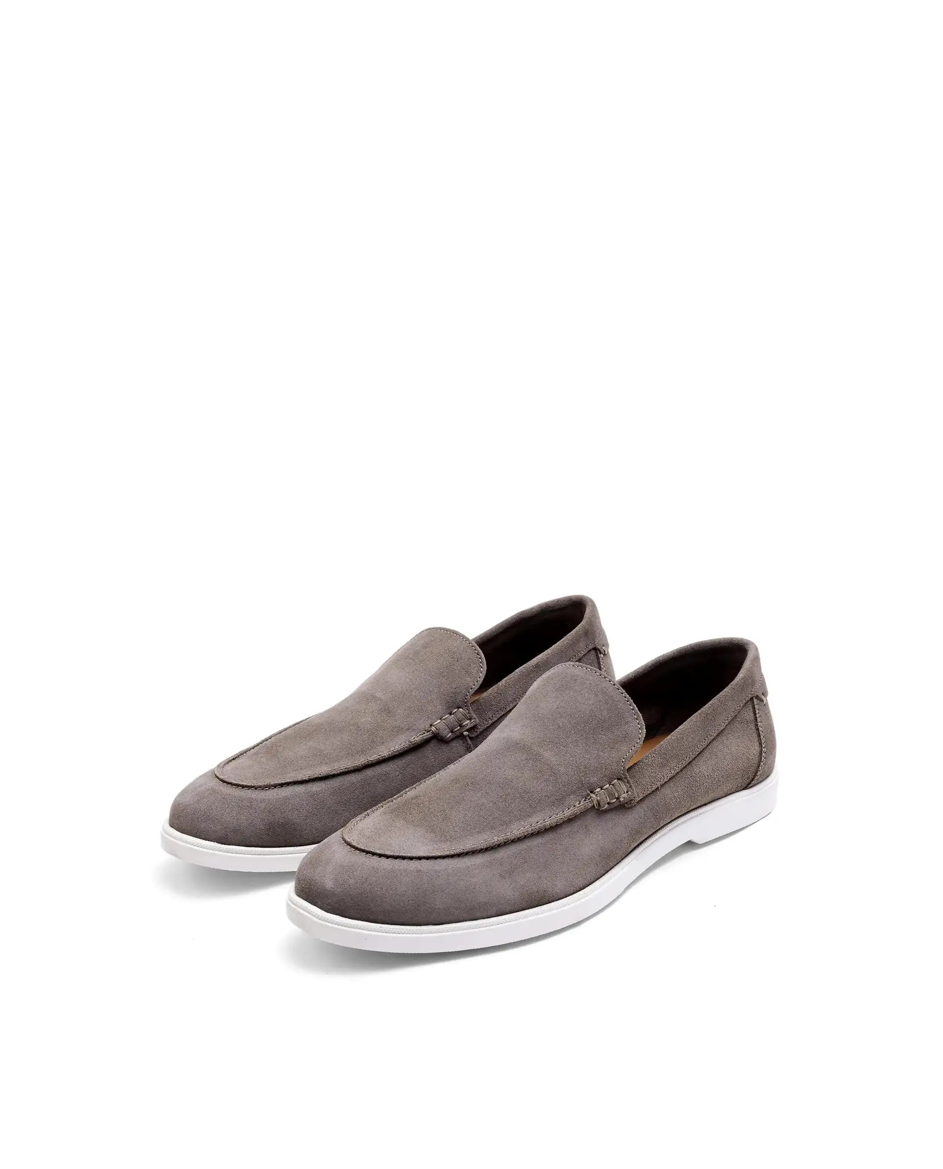 Rare Rabbit Men Velour Fawn Suede Leather Slip-On Closure Loafer