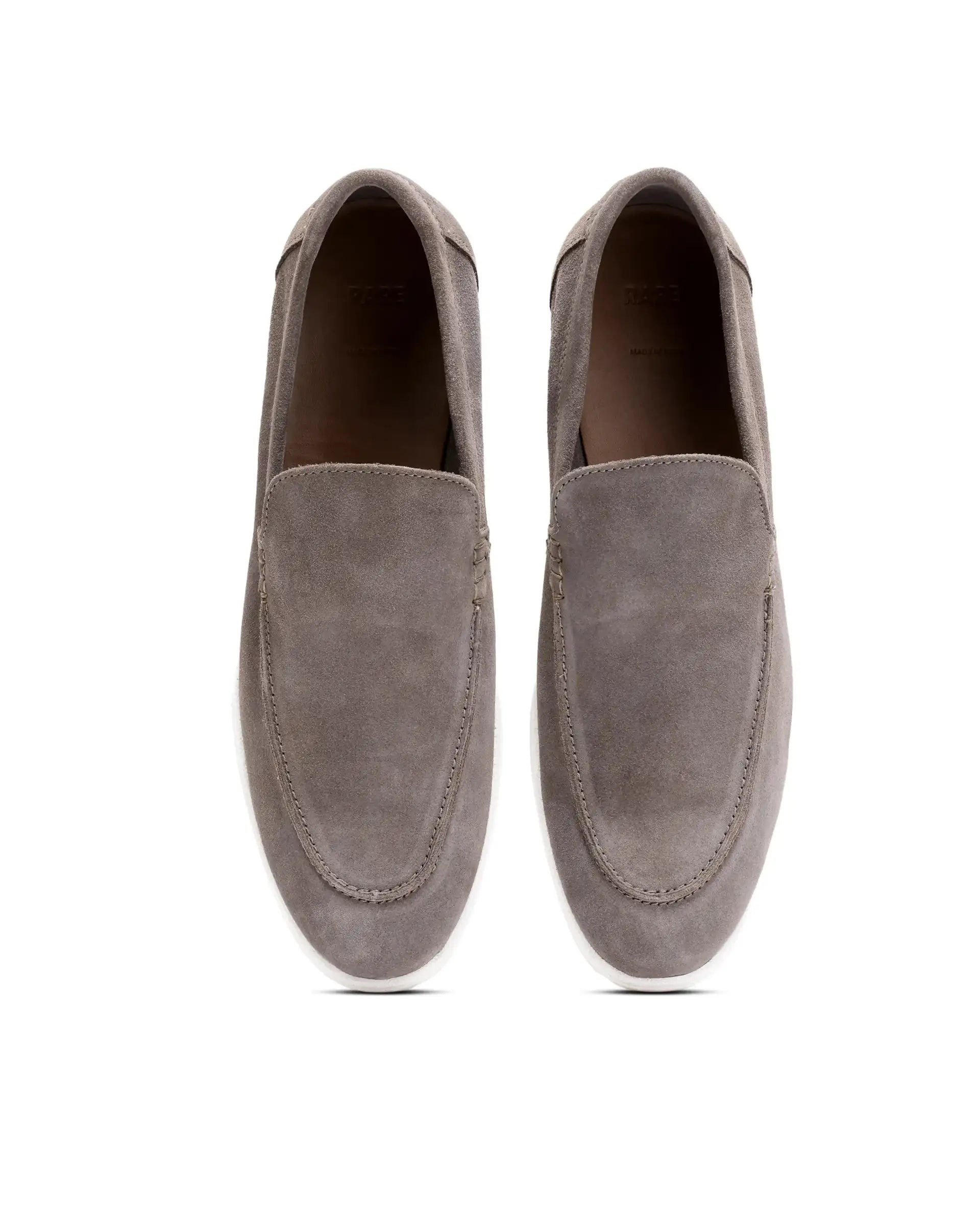 Rare Rabbit Men Velour Fawn Suede Leather Slip-On Closure Loafer