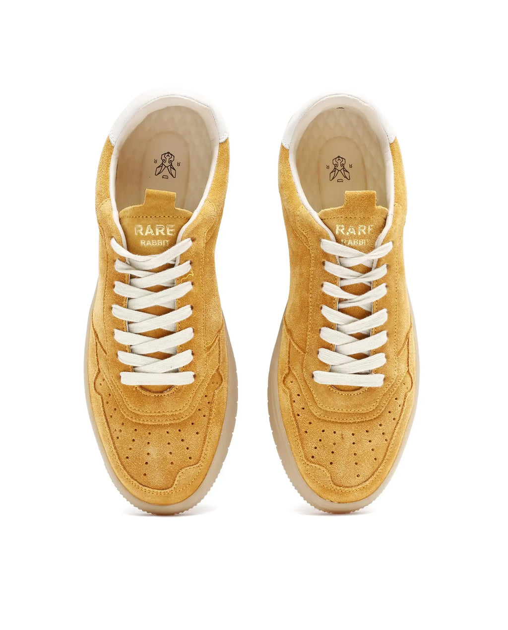 Rare Rabbit Men's Woolton Mustard Derby Style Casual Smart Suede Sneakers Shoes