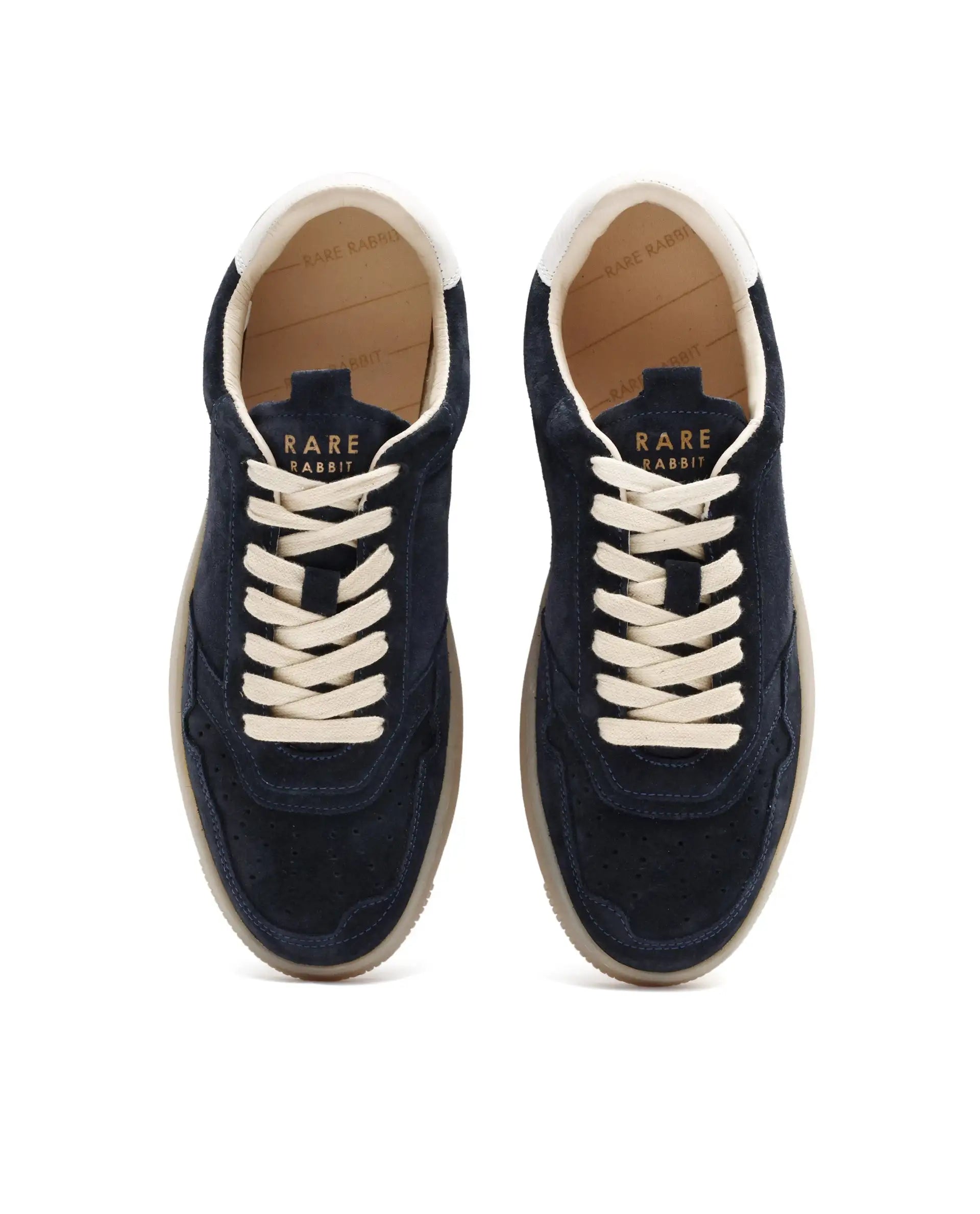 Rare Rabbit Men's Woolton Navy Derby Style Casual Smart Suede Sneakers Shoes