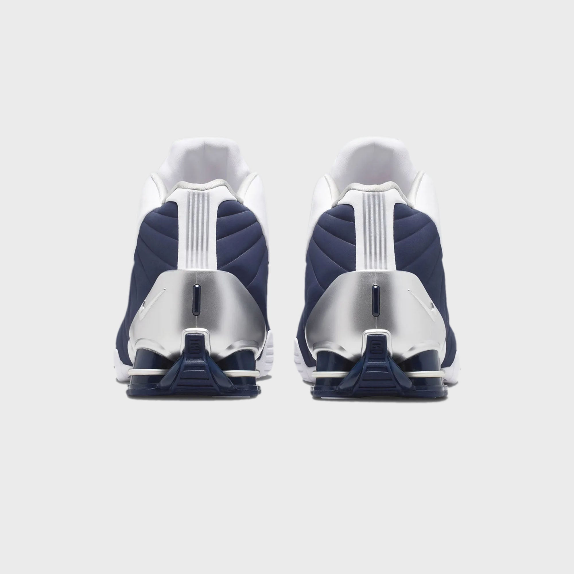 Nike Shox BB4 - White / Midnight Navy / Metallic Silver