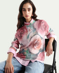 Rareism Women's Siri-R Dusky Multi Acrylic Blend Relaxed Fit Printed Sweater